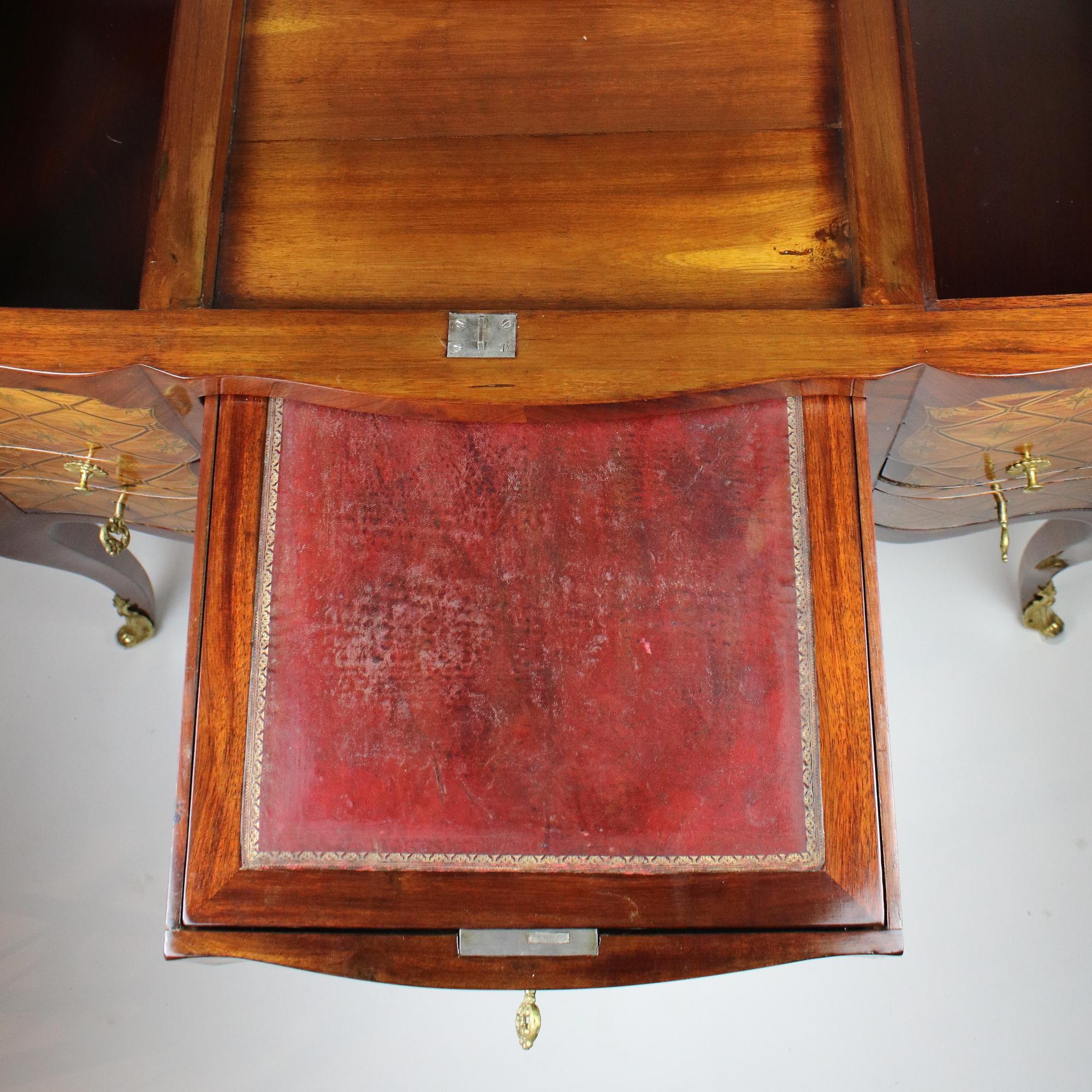 French Louis XV Marquetry Dressing Table Perruquiere, Manner of Pierre Roussel 8