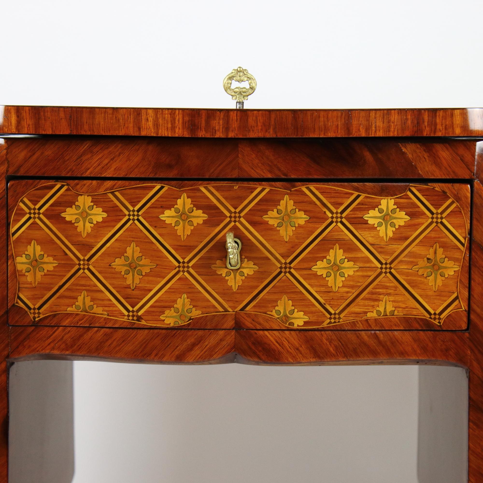 French Louis XV Marquetry Dressing Table Perruquiere, Manner of Pierre Roussel 13