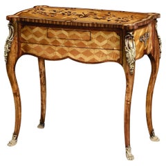 French Louis XV Marquetry Mechanical Side Table