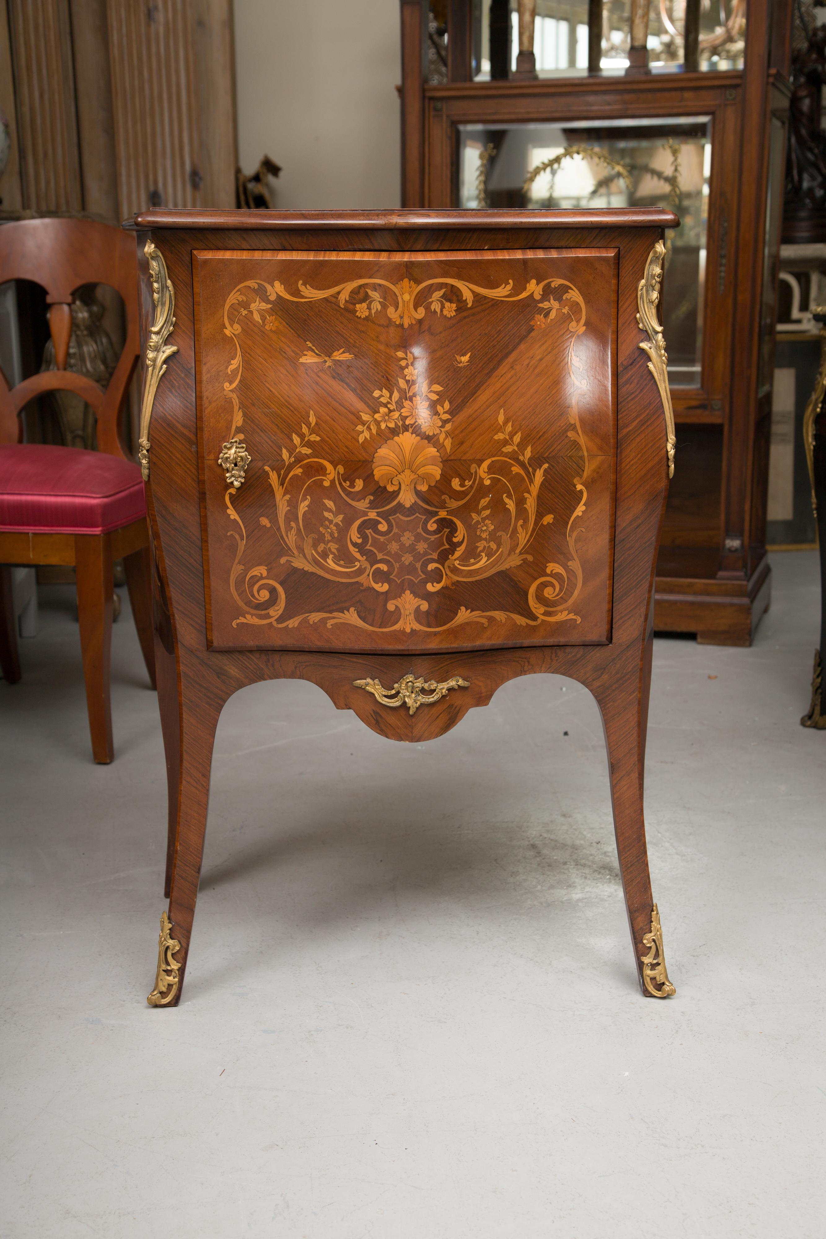 French Louis XV Marquetry Single-Door Cabinet 5