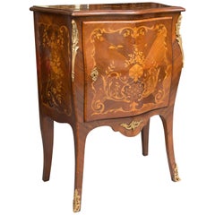 French Louis XV Marquetry Single-Door Cabinet