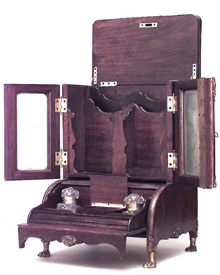 Miniatur-Sekretär-Tintenfass im Louis XV.-Stil (Glas) im Angebot