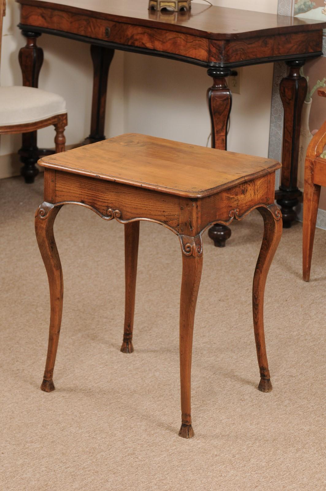 French Louis XV Oak and Fruitwood Side Table, Mid-18th Century 2