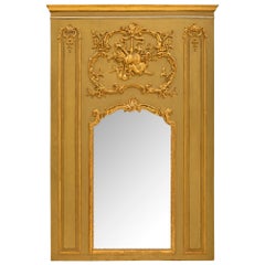 French Louis XV or xvi Style Giltwood Trumeau