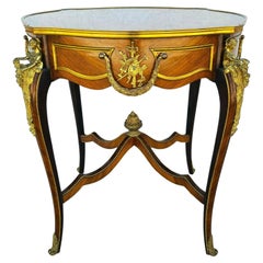French Louis XV Ormolu & Marquetry Occasional Accent Table