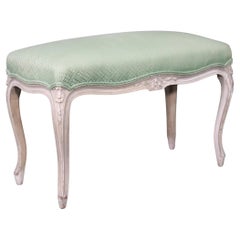 French Louis XV Paint Decorated Foot Stool Bench