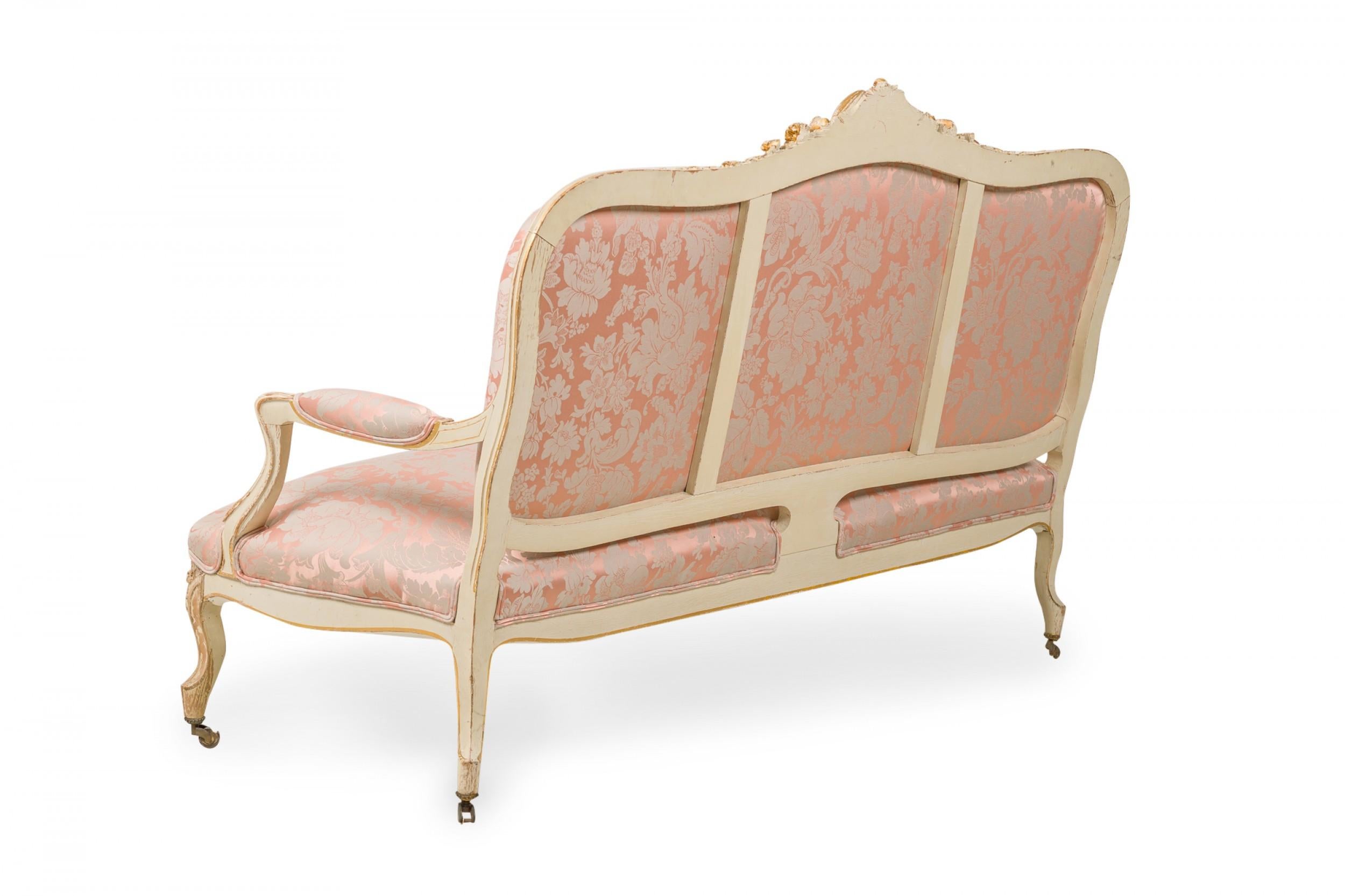 19th Century French Louis XV Painted 5-Piece Living Room Set For Sale