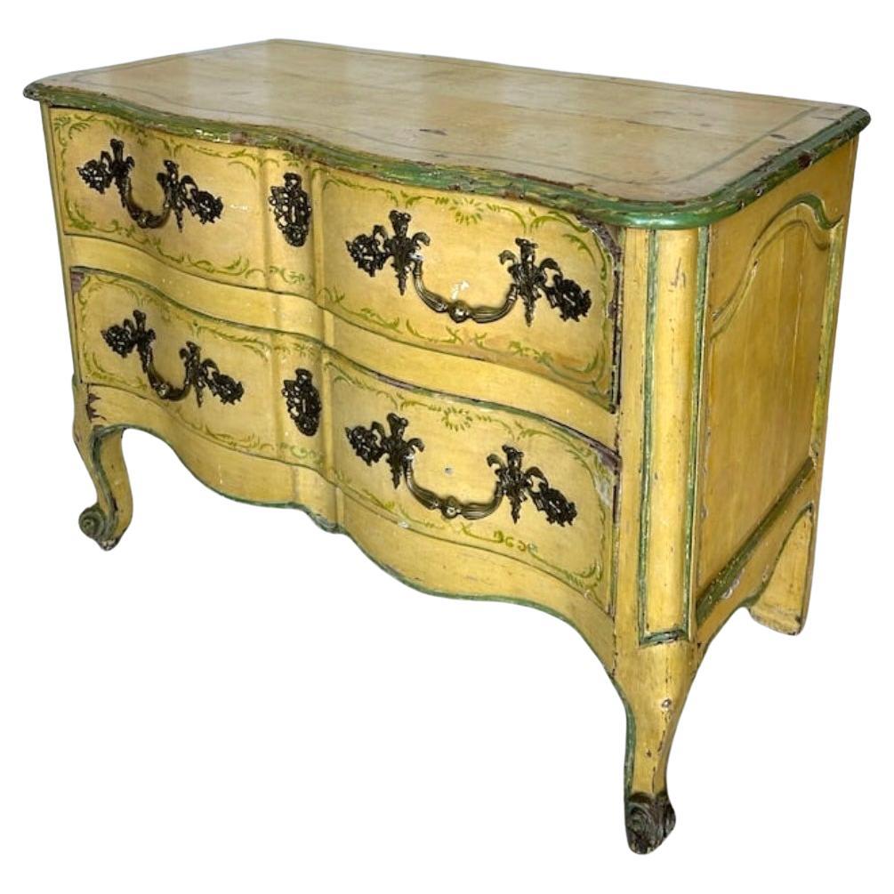Commode francese dipinta Luigi XV in vendita