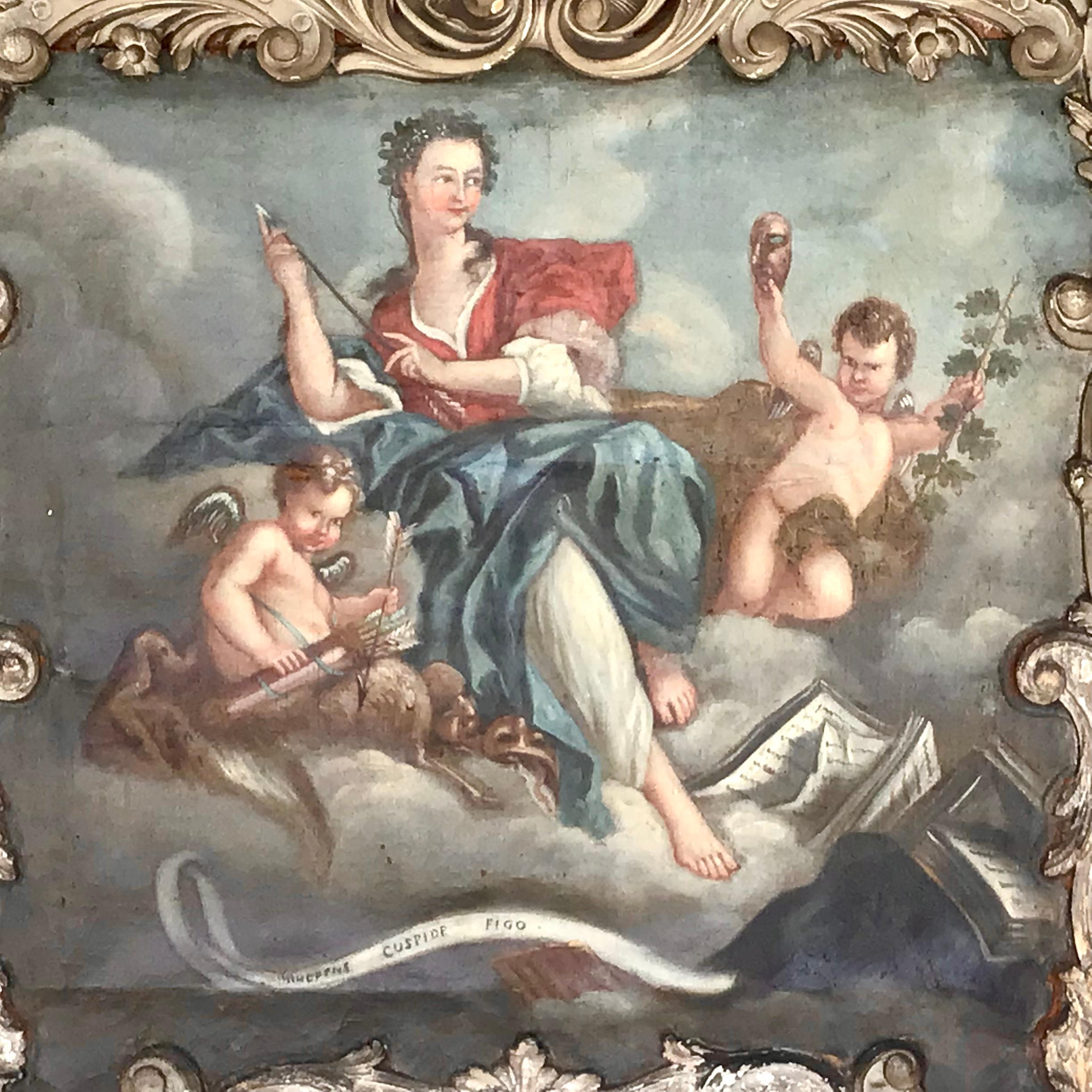 Trumeau français peint de style Louis XV en vente 1