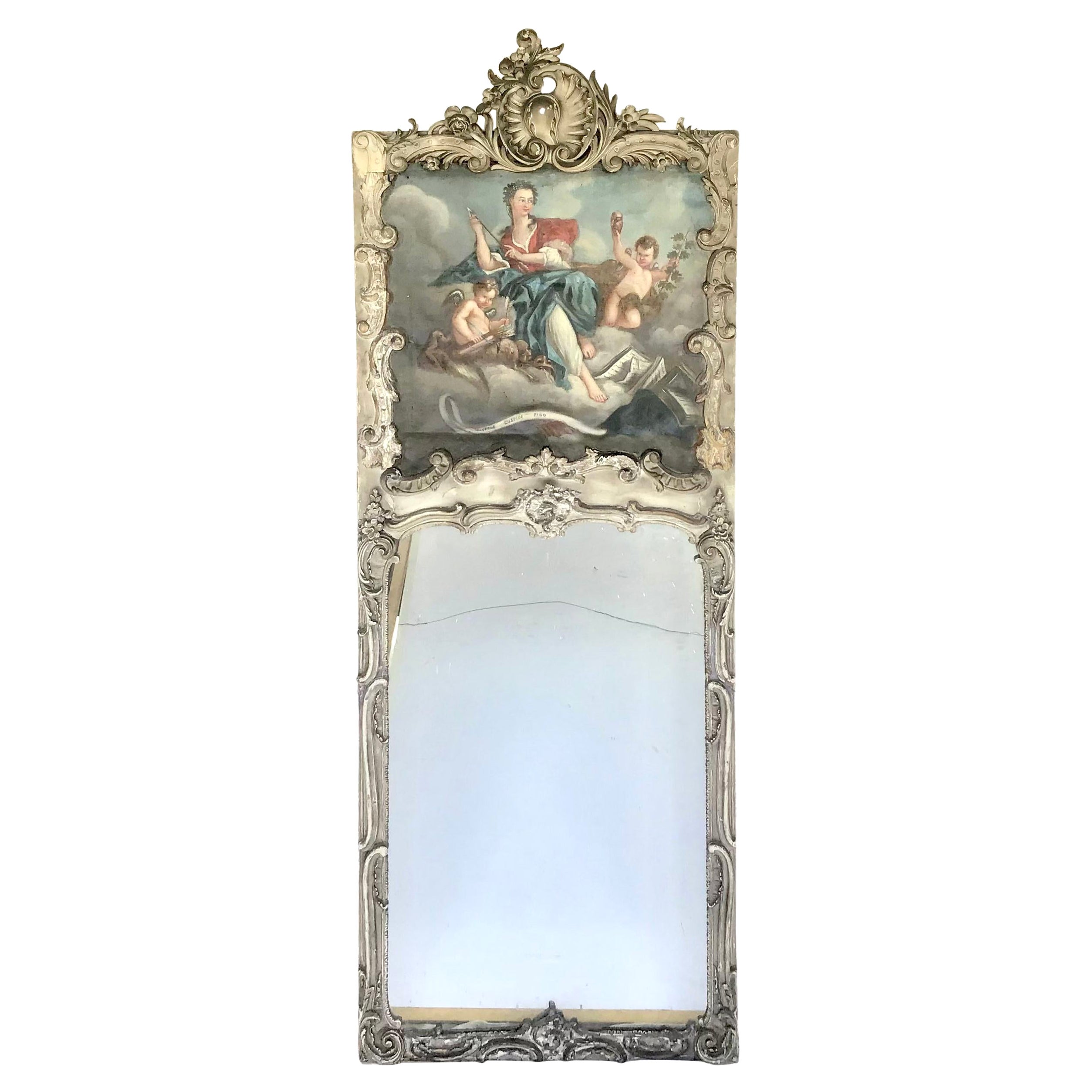Trumeau francés pintado Luis XV en venta