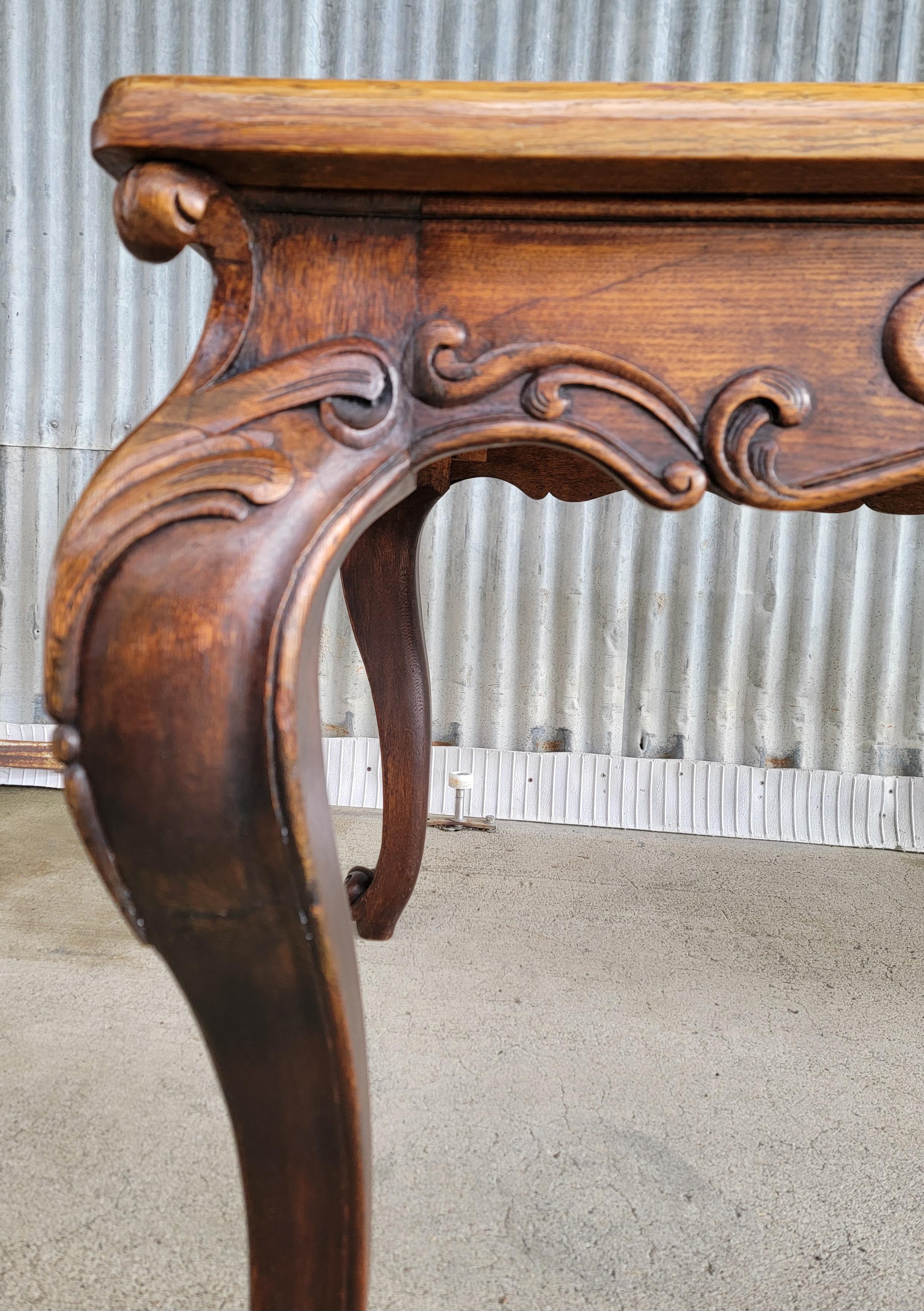 French Louis XV Parquetry Dining Table Circa. 1900 In Good Condition For Sale In Fulton, CA