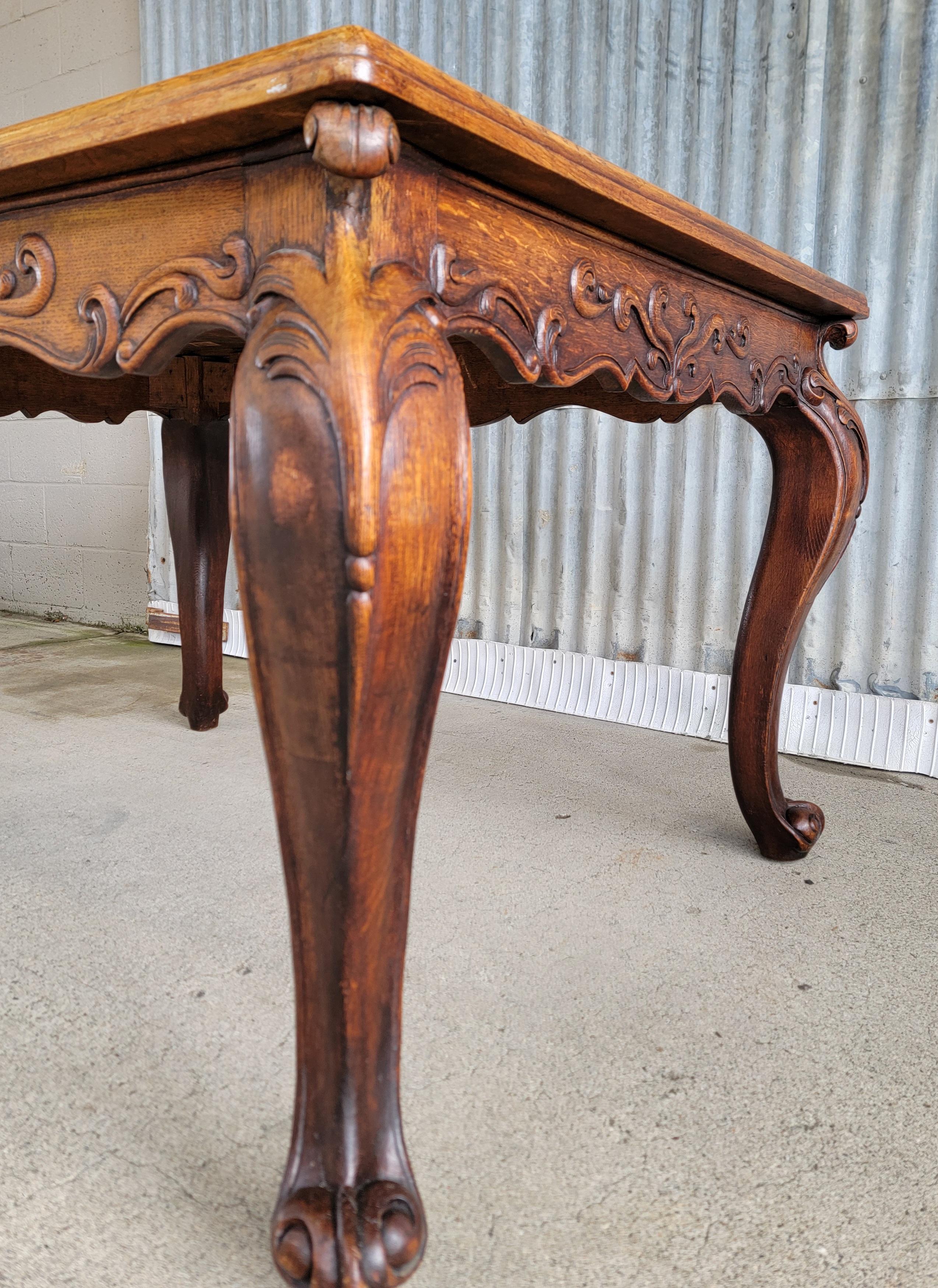 French Louis XV Parquetry Dining Table Circa. 1900 1