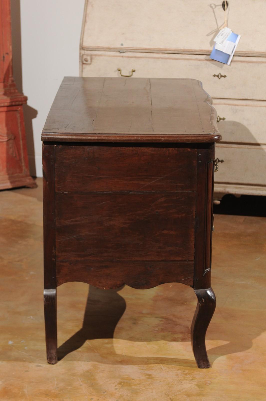 French Louis XV Period 1740s Cévenole Fruitwood Commode with Bronze Hardware 7