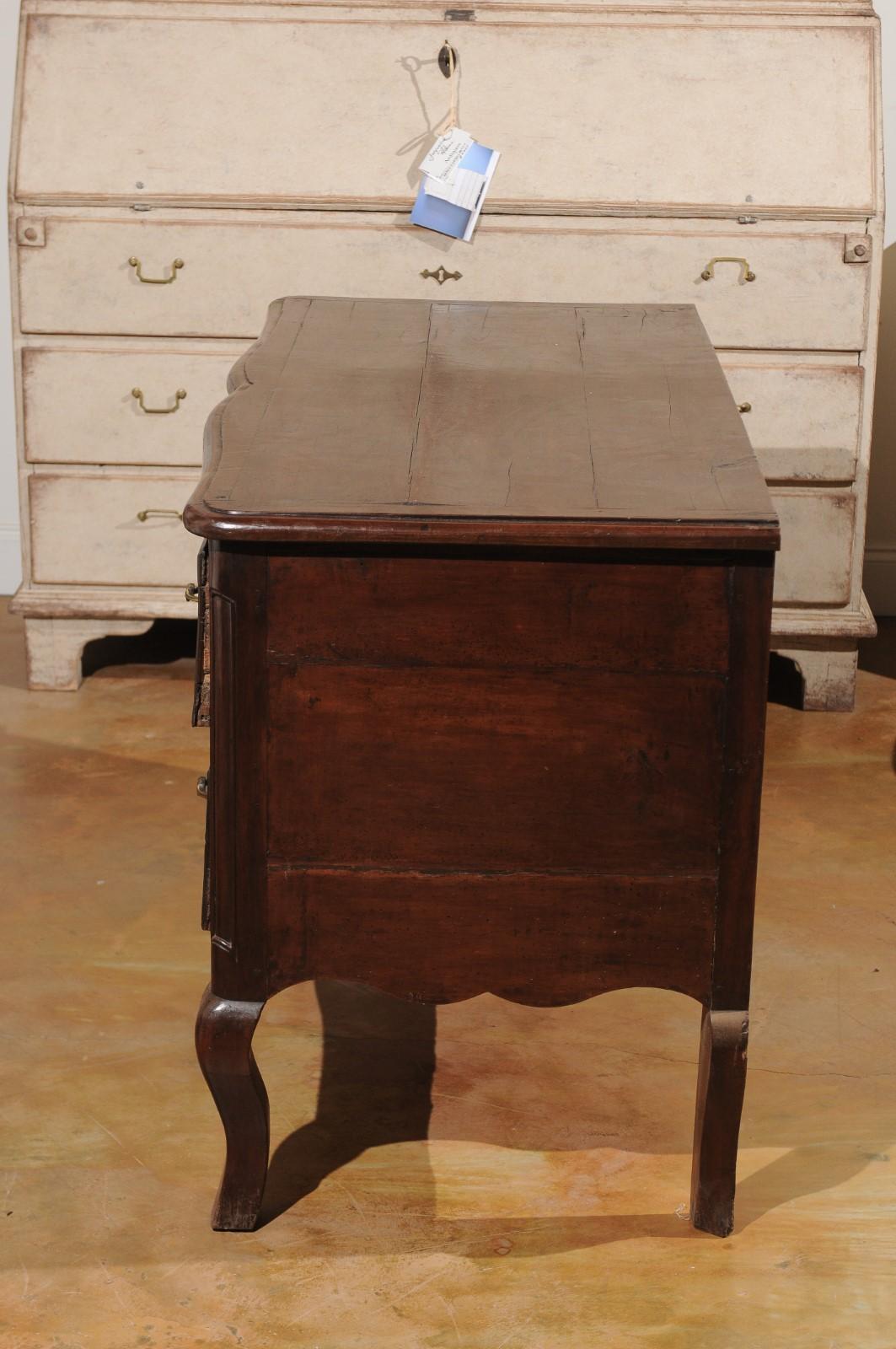 French Louis XV Period 1740s Cévenole Fruitwood Commode with Bronze Hardware 9