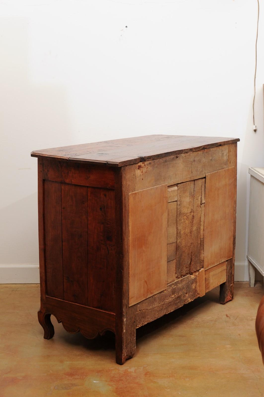 French Louis XV Period 1750s Rustic Ash Buffet with Two Drawers over Two Doors 8