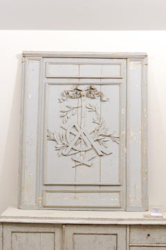 French Louis XV Period 1760s Painted Architectural Panel from Burgundy