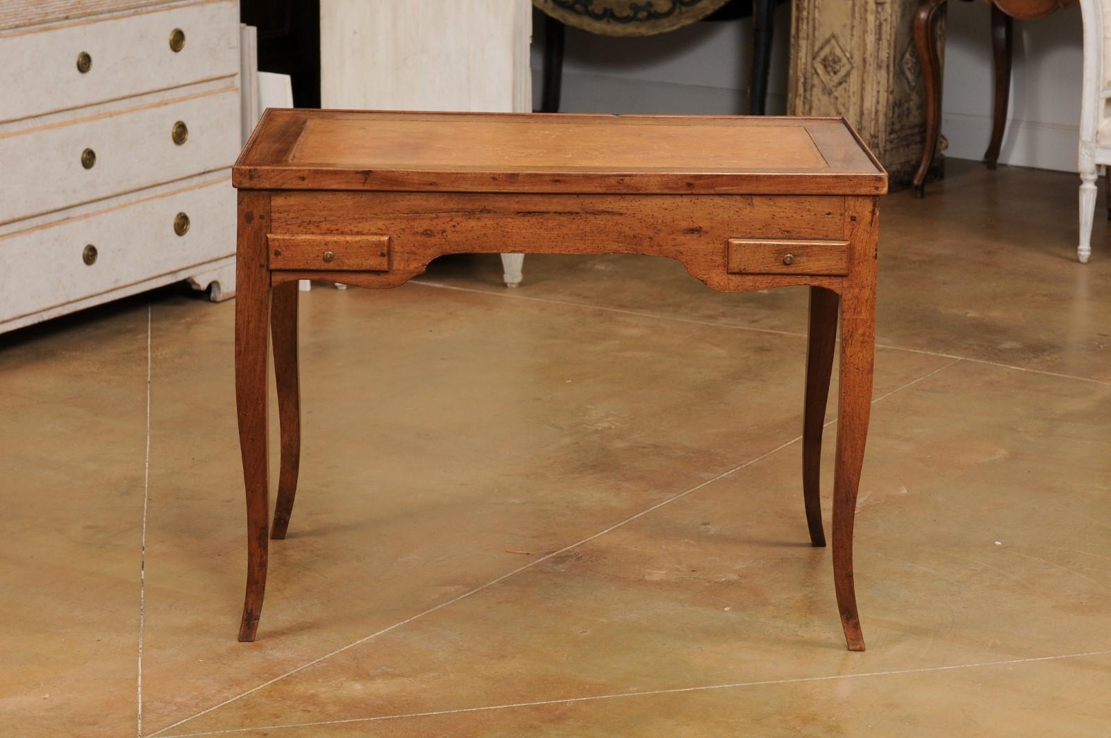 French Louis XV Period 1770s Walnut Tric Trac Game Table with Removable Top 4