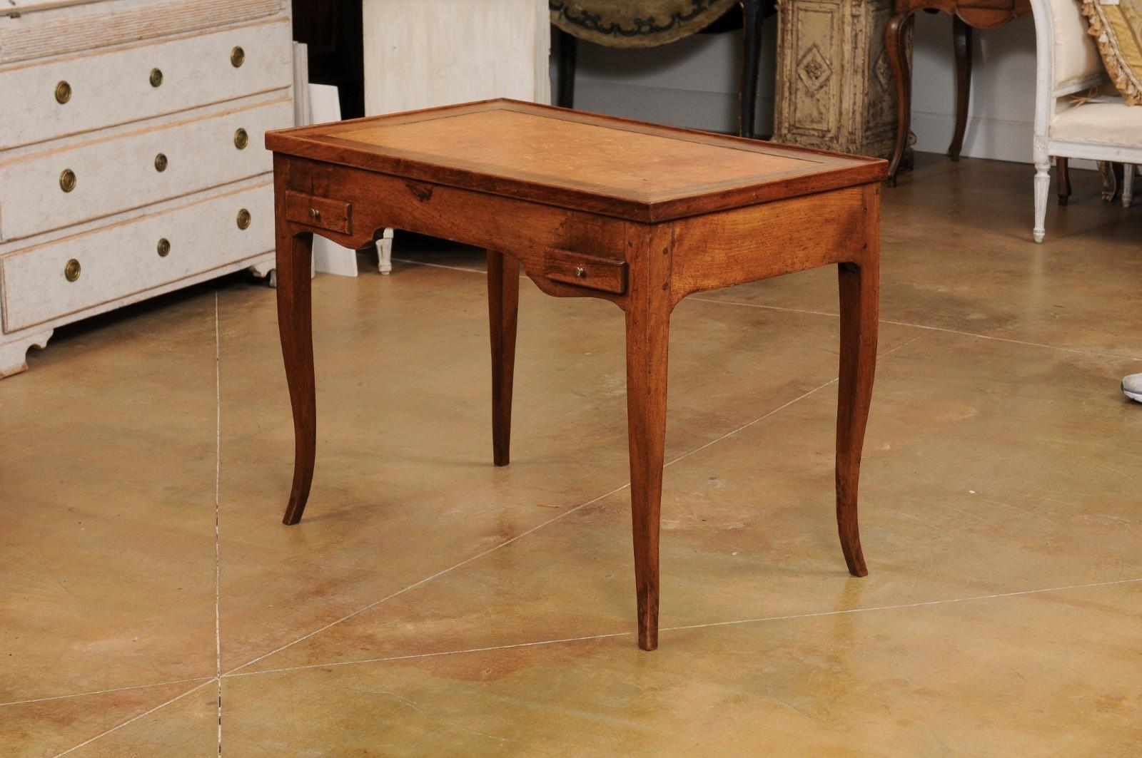 French Louis XV Period 1770s Walnut Tric Trac Game Table with Removable Top 7