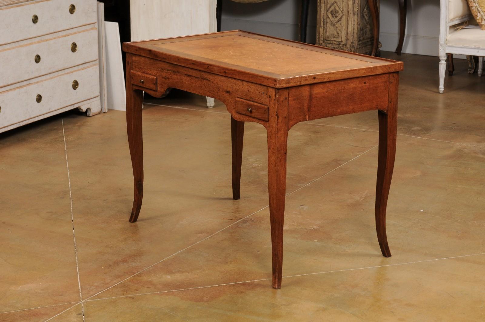 French Louis XV Period 1770s Walnut Tric Trac Game Table with Removable Top 3