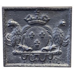 Parafuoco francese del periodo Luigi XV "Armi di Francia", 18° secolo
