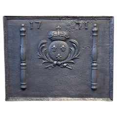 Antique French Louis XV Period 'Arms of France' Fireback / Backsplash