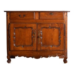 Buffet a 2 porte e 2 cassetti in ciliegio francese del periodo Luigi XV, metà del XVIII secolo