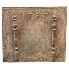 Plaque de cheminée d'époque Louis XV, 18ème siècle