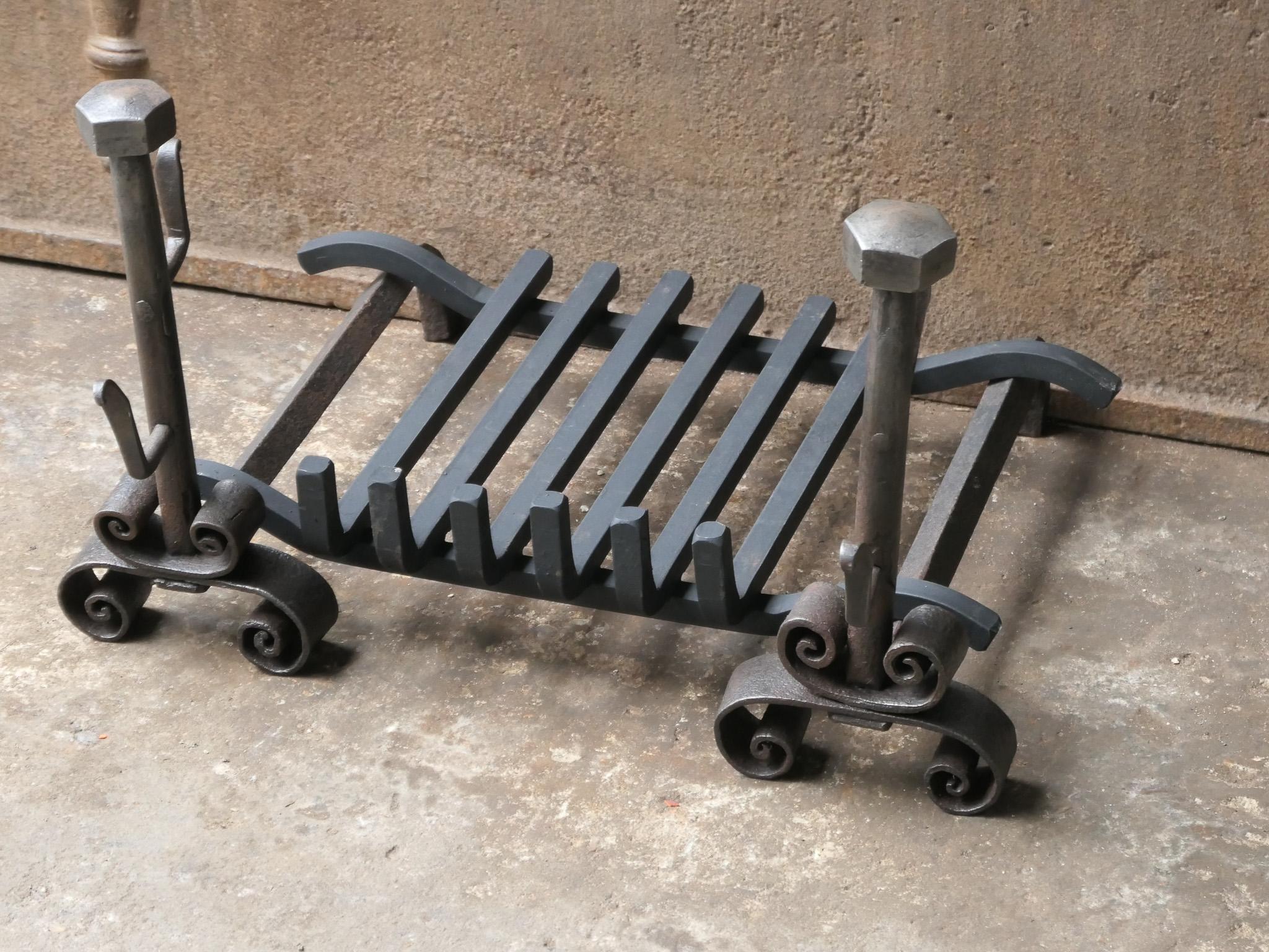 French Louis XV Period Fireplace Grate or Fire Basket, 18th - 19th Century For Sale 1