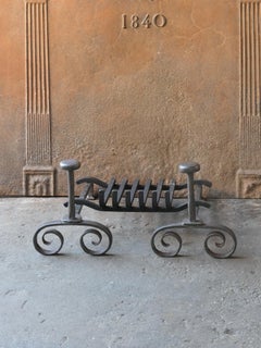 French Louis XV Period Fireplace Grate or Fire Basket, 18th Century