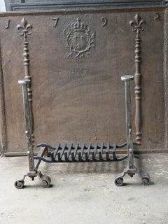 French Louis XV Period Fireplace Grate or Fire Basket, 18th Century