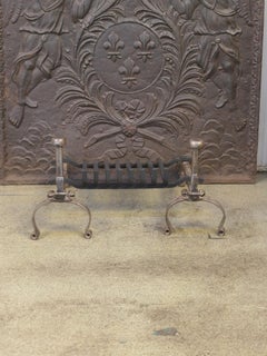 French Louis XV Period Fireplace Grate or Fire Basket, 18th Century