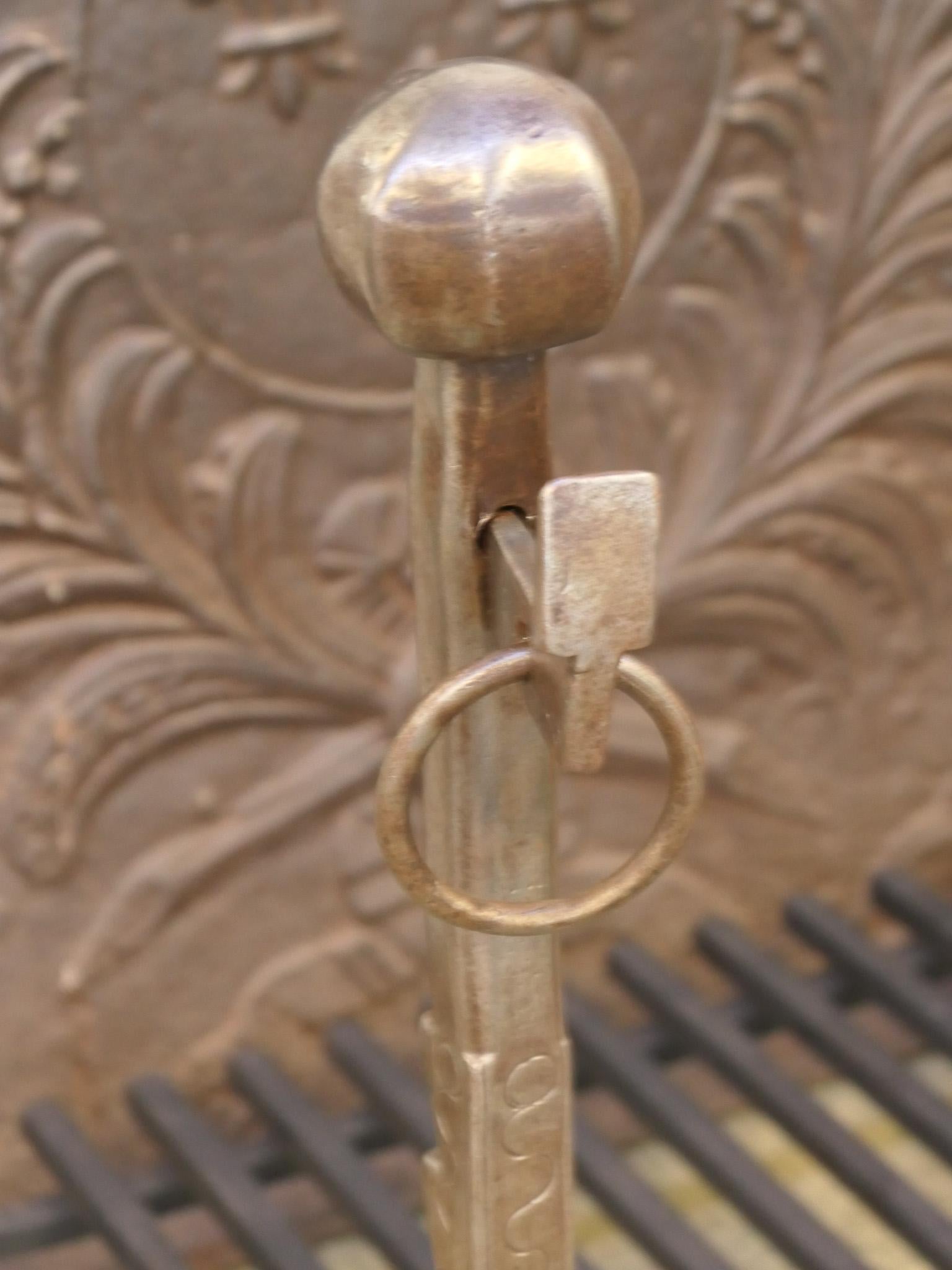 Französischer Kaminrost oder Kaminkorb aus der Louis-XV-Periode, 18. Jahrhundert (18. Jahrhundert und früher) im Angebot