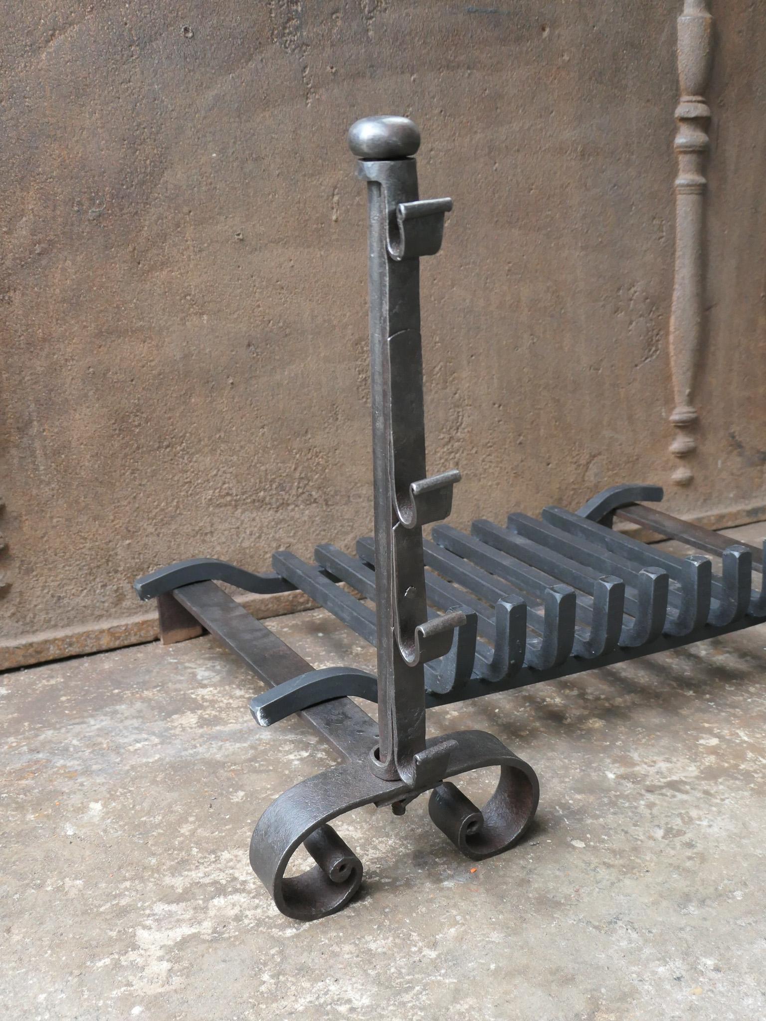 French Louis XV Period Fireplace Grate or Fire Basket, 18th Century For Sale 2