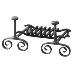 French Louis XV Period Fireplace Grate or Fire Basket, 18th Century