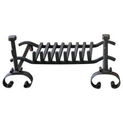 French Louis XV Period Fireplace Grate or Fire Basket, 18th Century