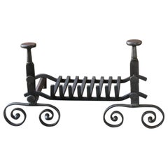 French Louis XV Period Fireplace Grate or Fire Basket, 18th Century