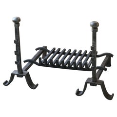 French Louis XV Period Fireplace Grate or Fire Basket, 18th Century