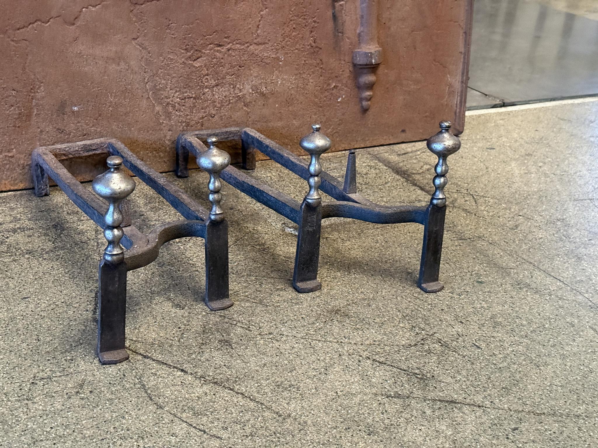 18th Century and Earlier French Louis XV Period Fireplace Log Grate, 18th Century For Sale
