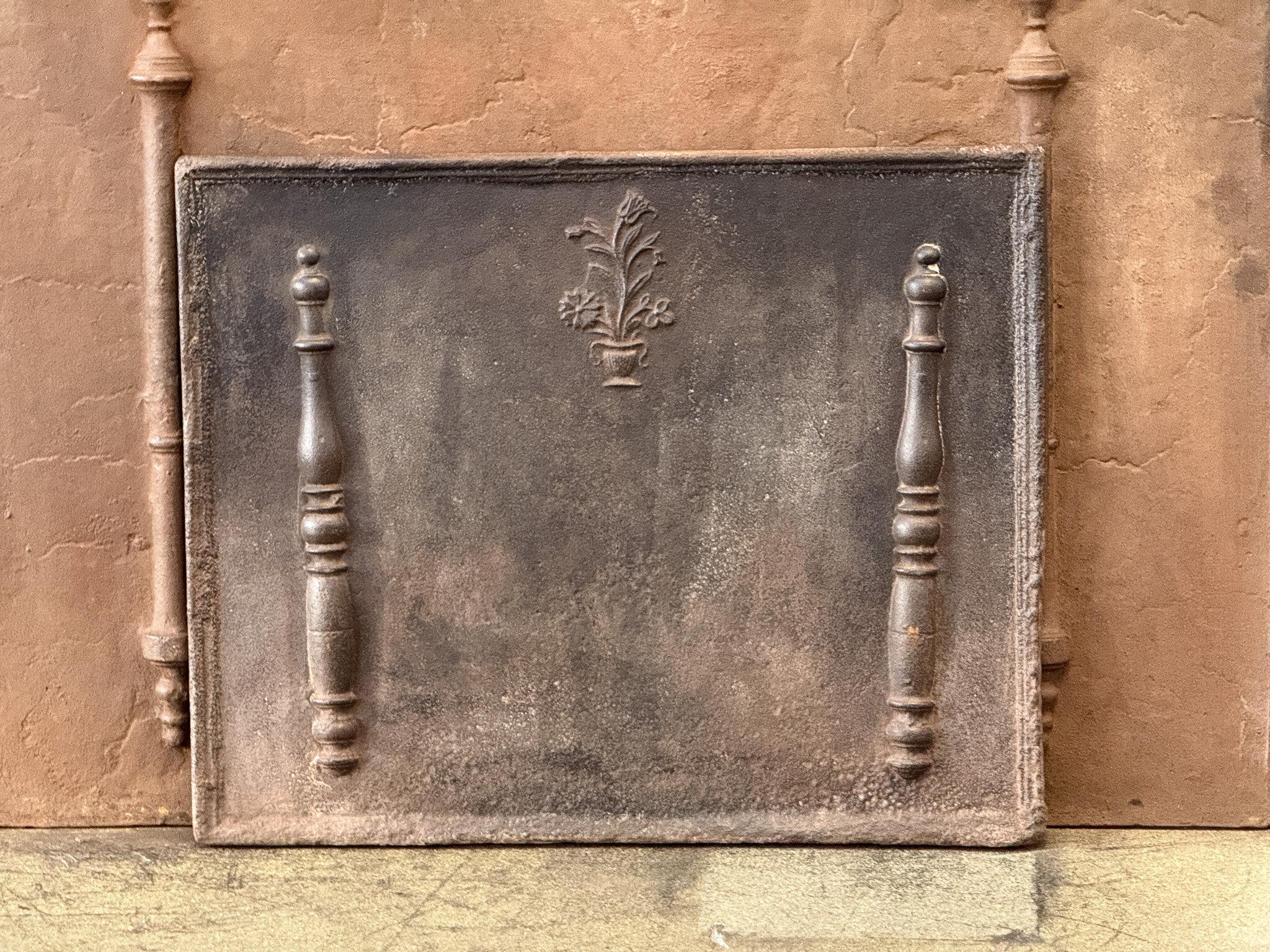 French Louis XV Period 'Flower Basket' Fireback / Backsplash, 18th Century For Sale 5
