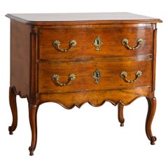 French Louis XV Period Fruitwood 2-Drawer Commode, mid 18th century