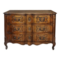 Antique French Louis XV Period Provincial Walnut Commode, circa 1760