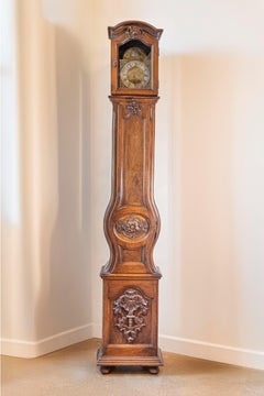 French Louis XV Period Walnut Longcase Clock from the Rhône Valley, circa 1760
