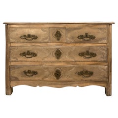 French Louis XV Pickled Walnut Commode