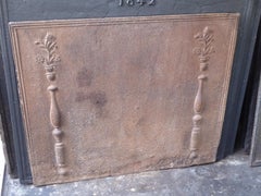French Louis XV 'Pillars of Hercules' Fireback / Backsplash, 18th Century