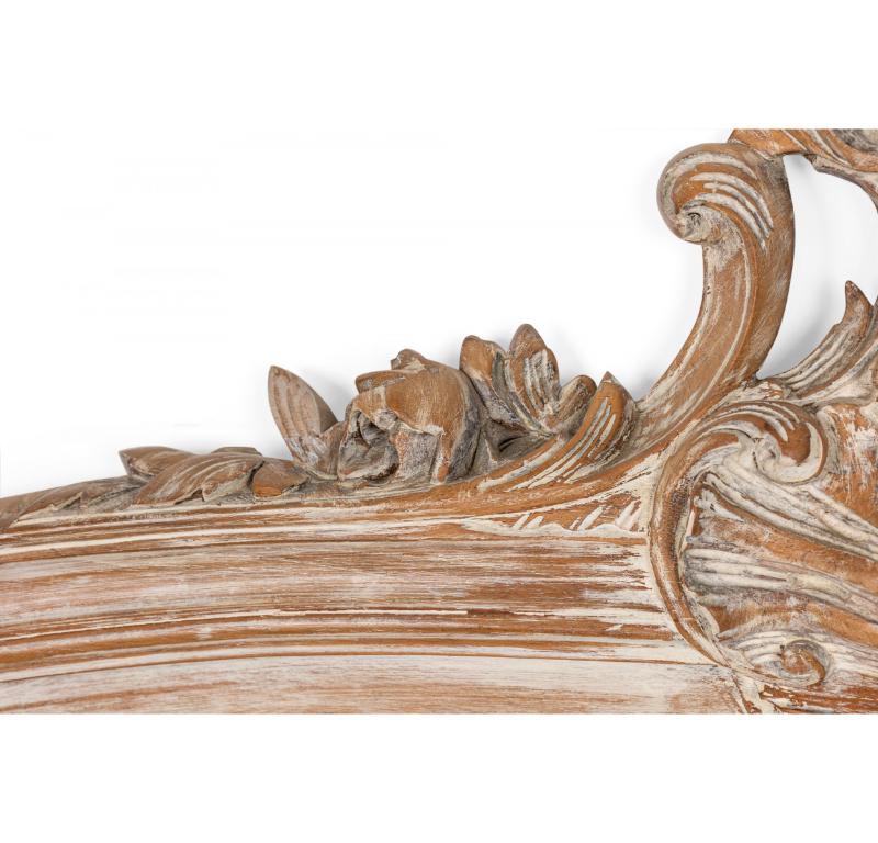 French Louis XV Provincial Bleached Full Bed For Sale 4