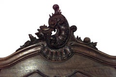 French Louis XV Provincial Style Walnut Full Bed