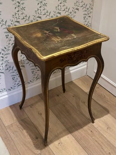 French Louis XV Revival Painted Side Table, Belle Époque, Circa 1880