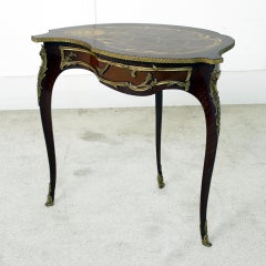French Louis XV Revival Side Dressing Table Inlay
