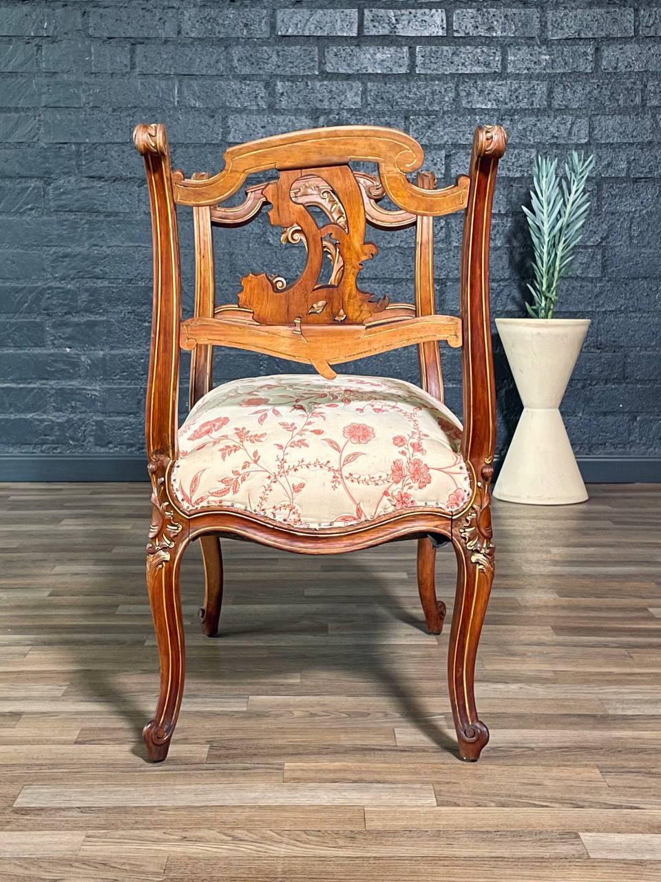 Inizio XIX secolo Panca da camera da boudoir in stile Rococo Luigi XV francese in vendita