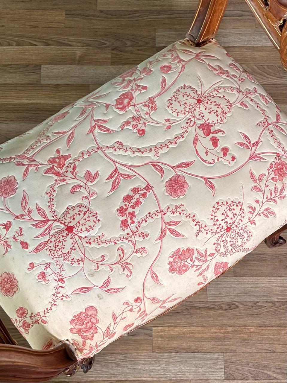 Panca da camera da boudoir in stile Rococo Luigi XV francese in vendita 1